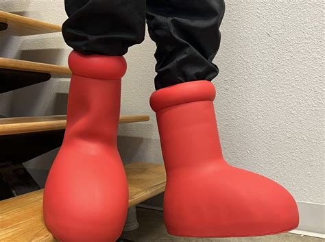 megaman boots red|'I wore the MSCHF Big Red Boots': Everything you .